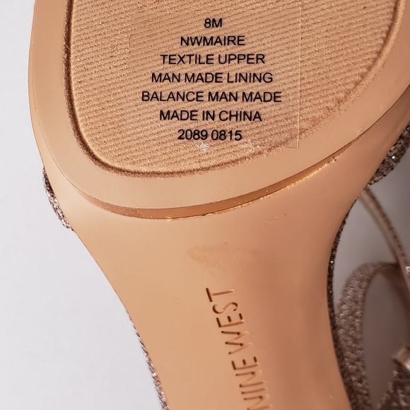 9West Maire Open Toe Sandals, light pink sz 8, NIB - Picture 3 of 7